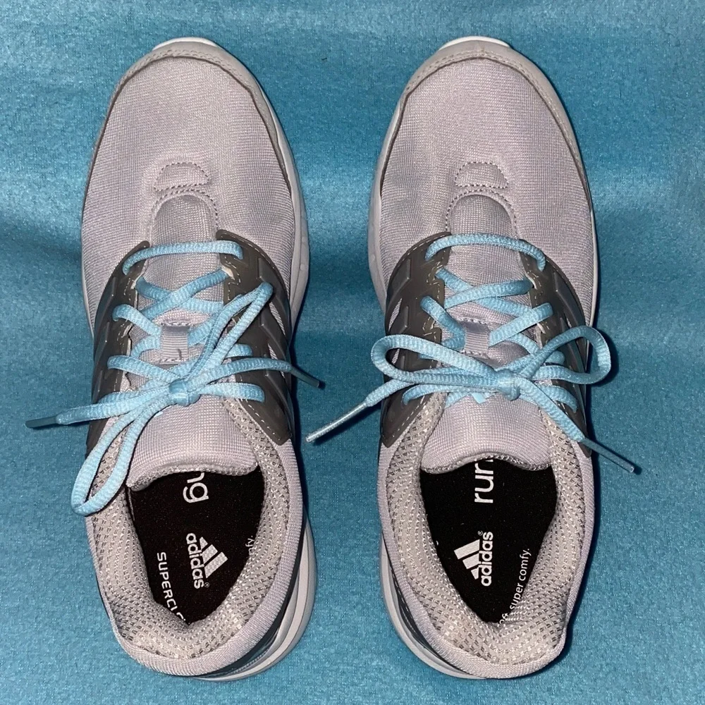 ADIDAS Galaxy Elite 2 running shoes gray blue Supercloud soft comfy size 8.5